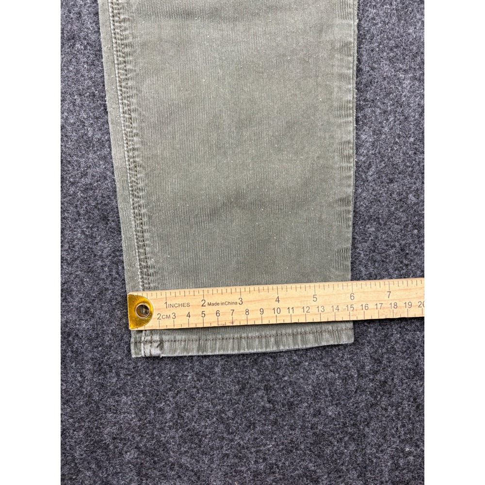 American Eagle Olive Green Corduroy Stretch Straight Leg Pants Womens 000 Reg - Picture 8 of 9